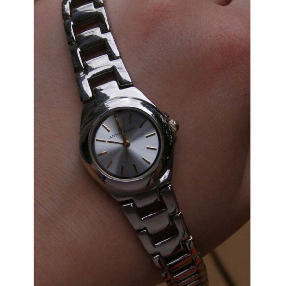 New ANNE KLEIN Silver Metal Analog Watch Japan Movt Quartz - Picture 2 of 8